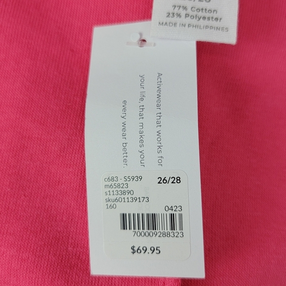 Lane Bryant LIVI Honeysuckle Pink Zip Front Towel Terry Hoodie Jacket 26/28 NEW - Picture 14 of 15